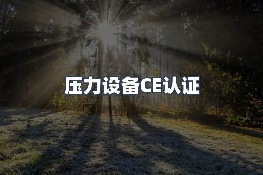 压力设备CE认证